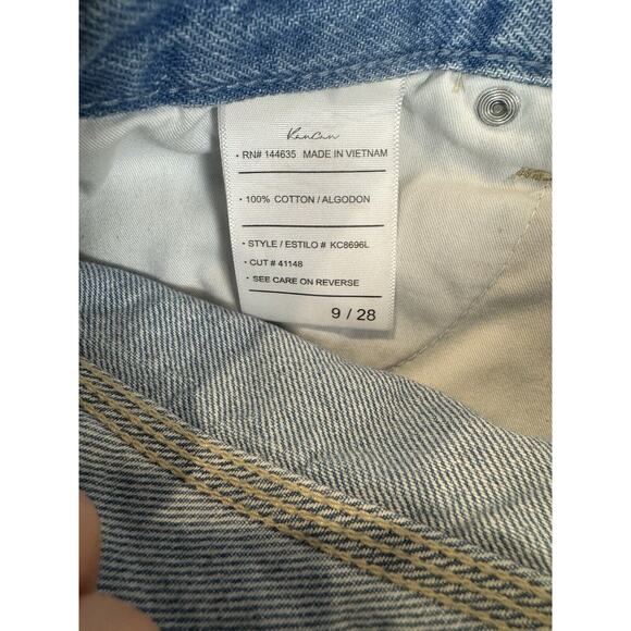 Kancan Juniors Lt Wash Distressed High Rise Cut-off Denim Shorts Cotton Sz 9 - Picture 5 of 8